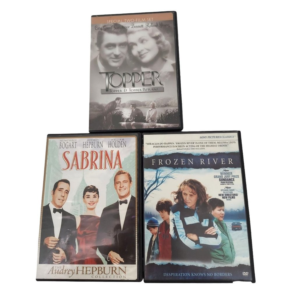 Topper & Topper Returns [1941], Sabrina (1954) Frozen River (2008) DVD Movie Lot